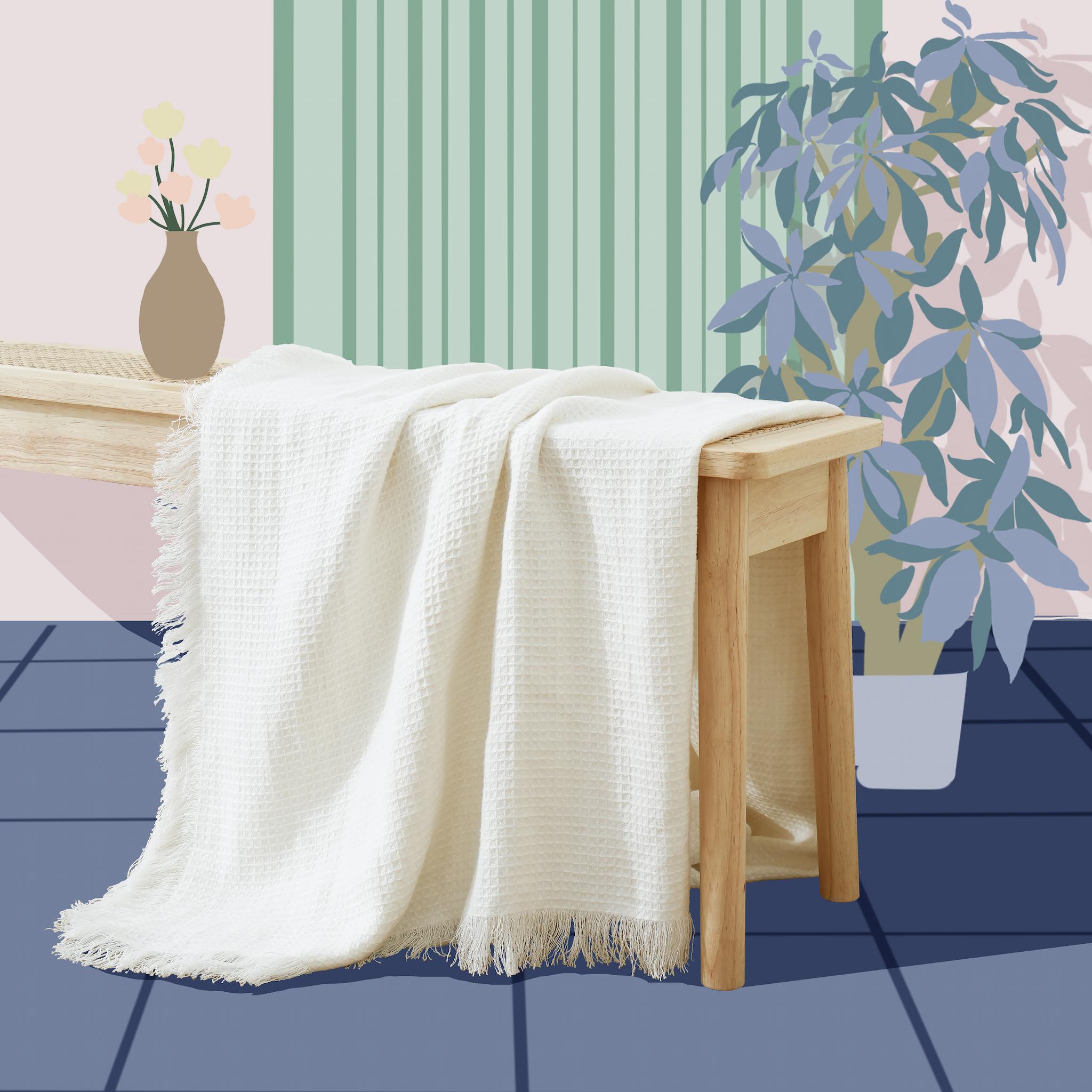 Linen Throw Blanket-Linen Time