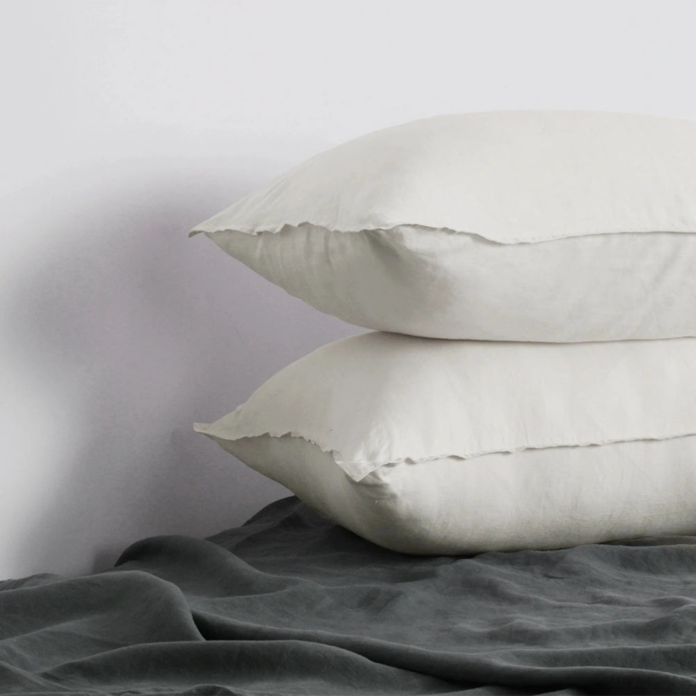 Cream Linen Pillowcase Set