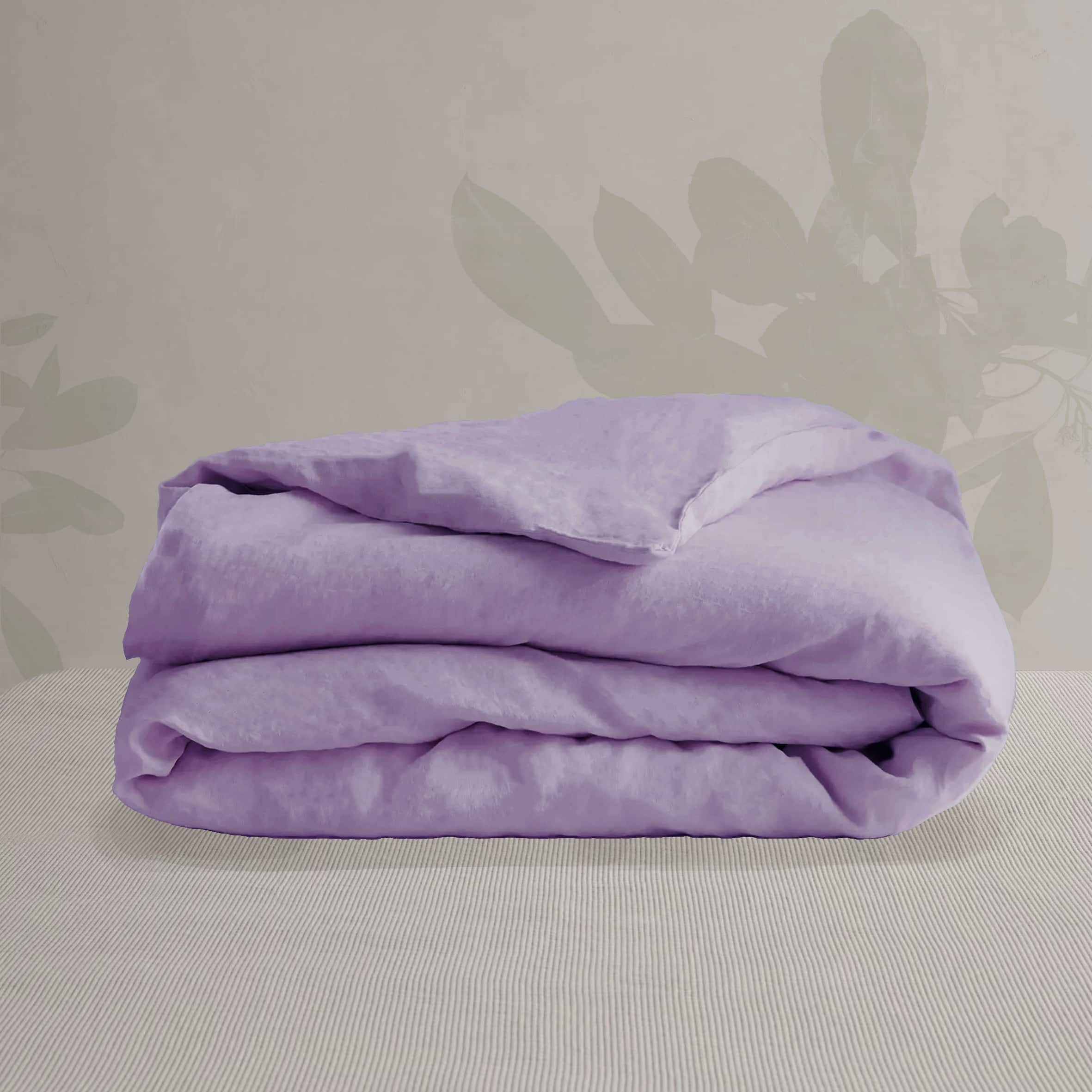 Lavender Linen Duvet Cover