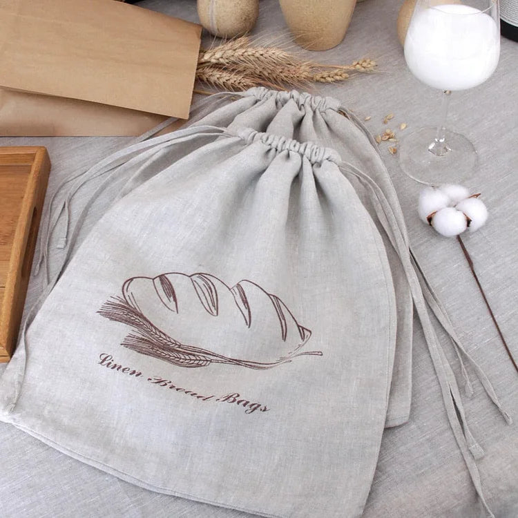 Natural Linen Bread Bag