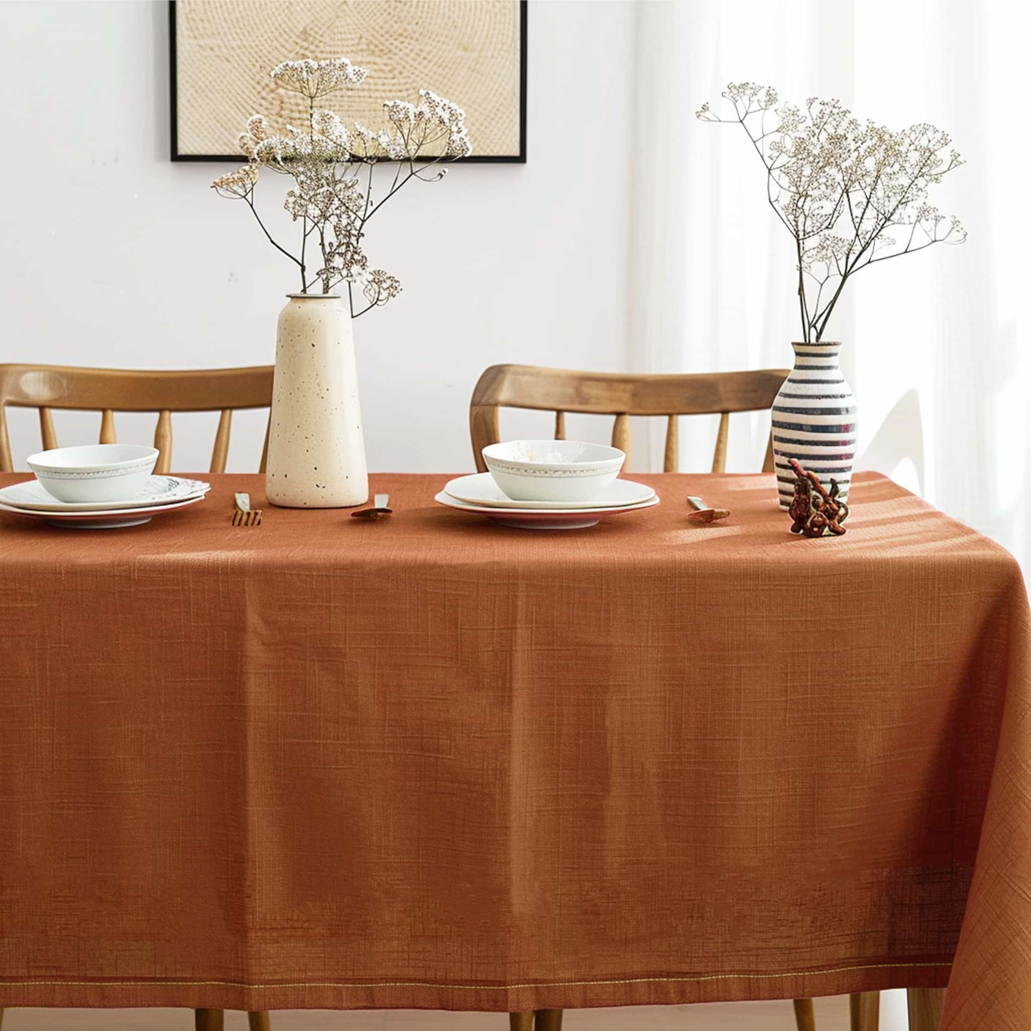 Caramel Linen Tablecloth - Linen Time