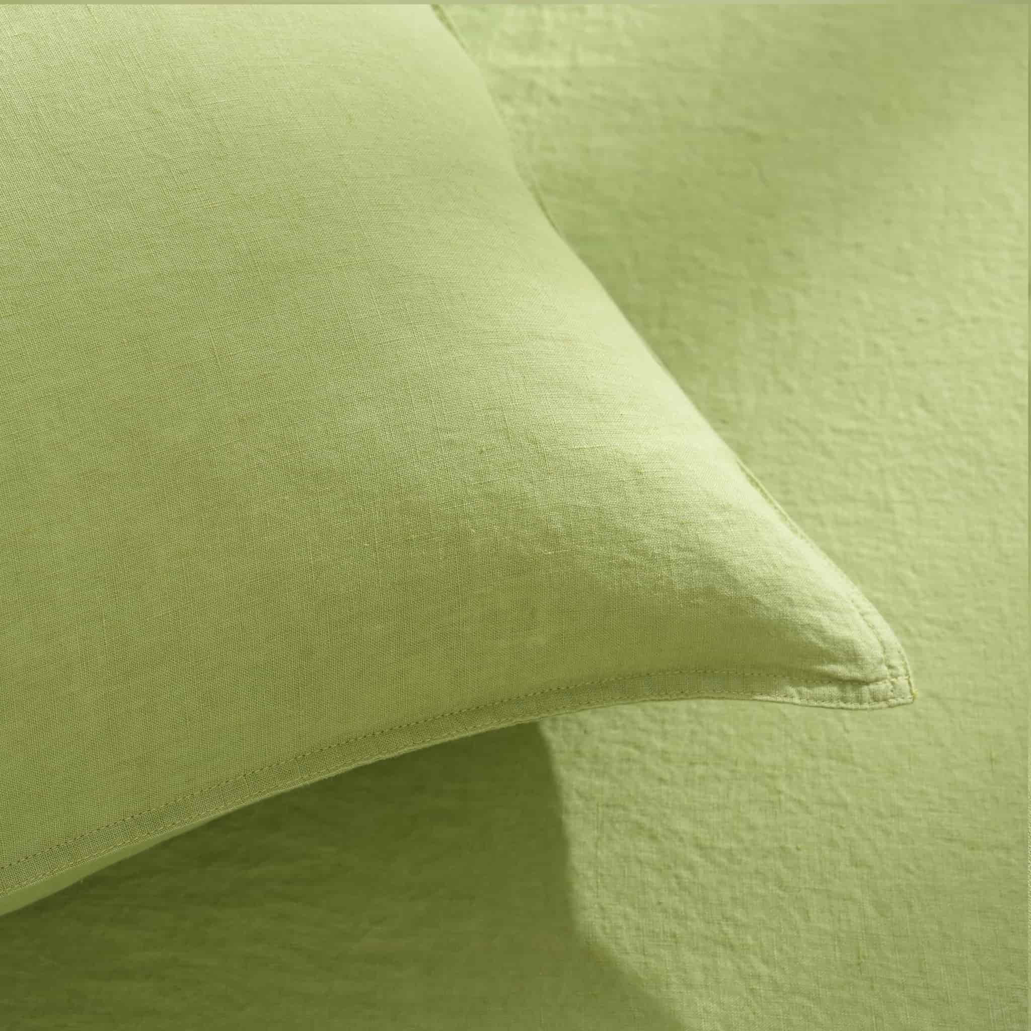 Avocado Linen Pillowcase Set - Linen Time