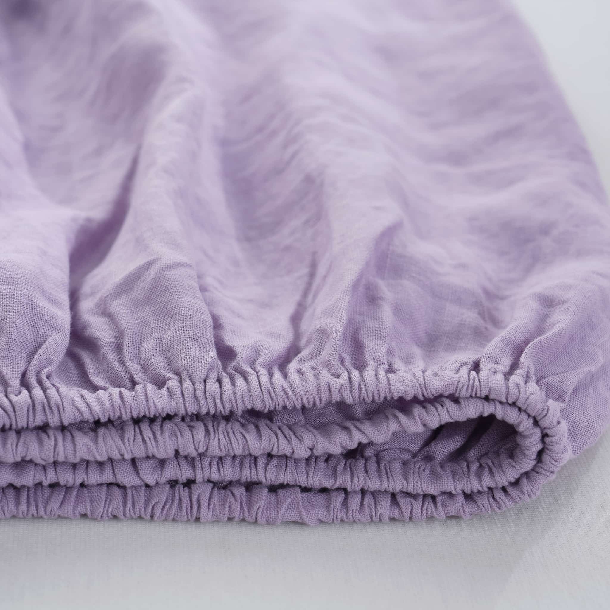 Lavender Linen Fitted Sheet - Linen Time