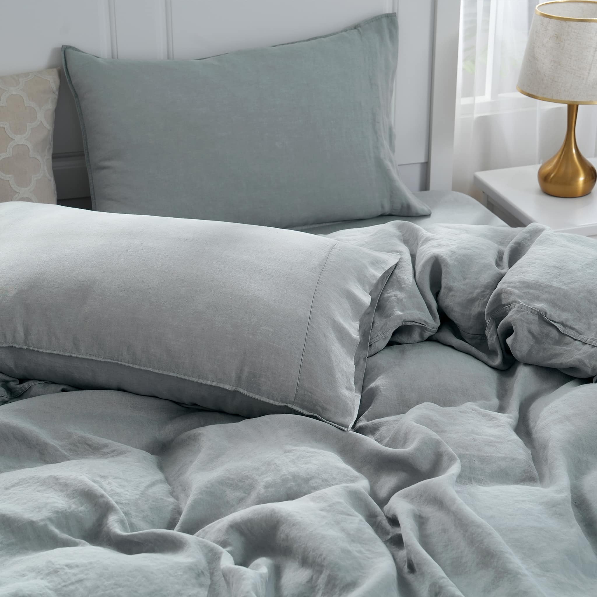 Light Grey Linen Pillowcase Set - Linen Time