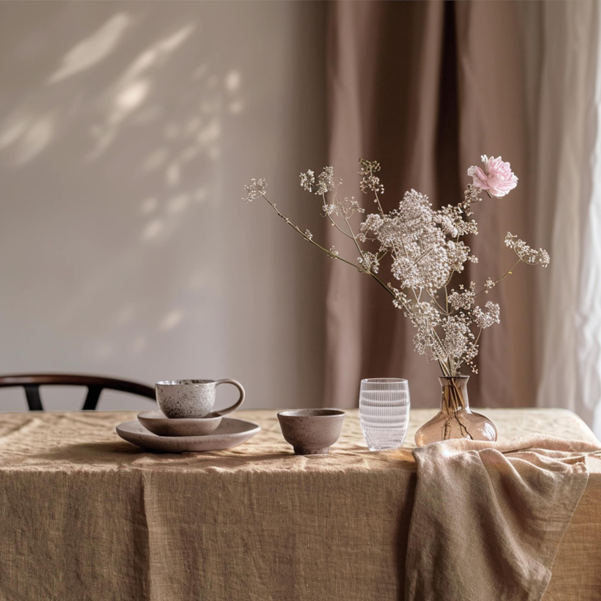 Macchiato Linen Tablecloth - Linen Time
