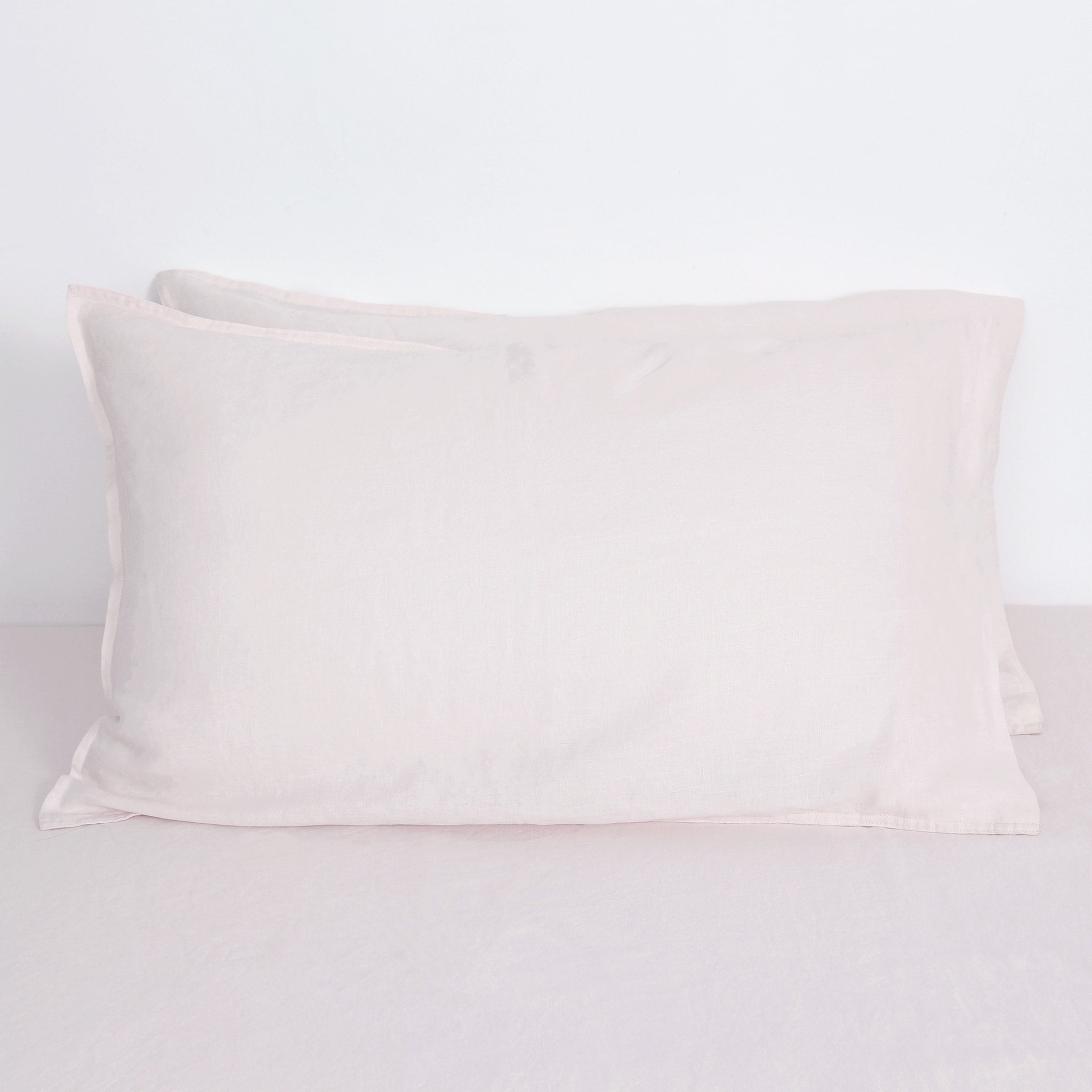 Pinkish White Linen Pillowcase Set (Set Of 2) - Linen Time