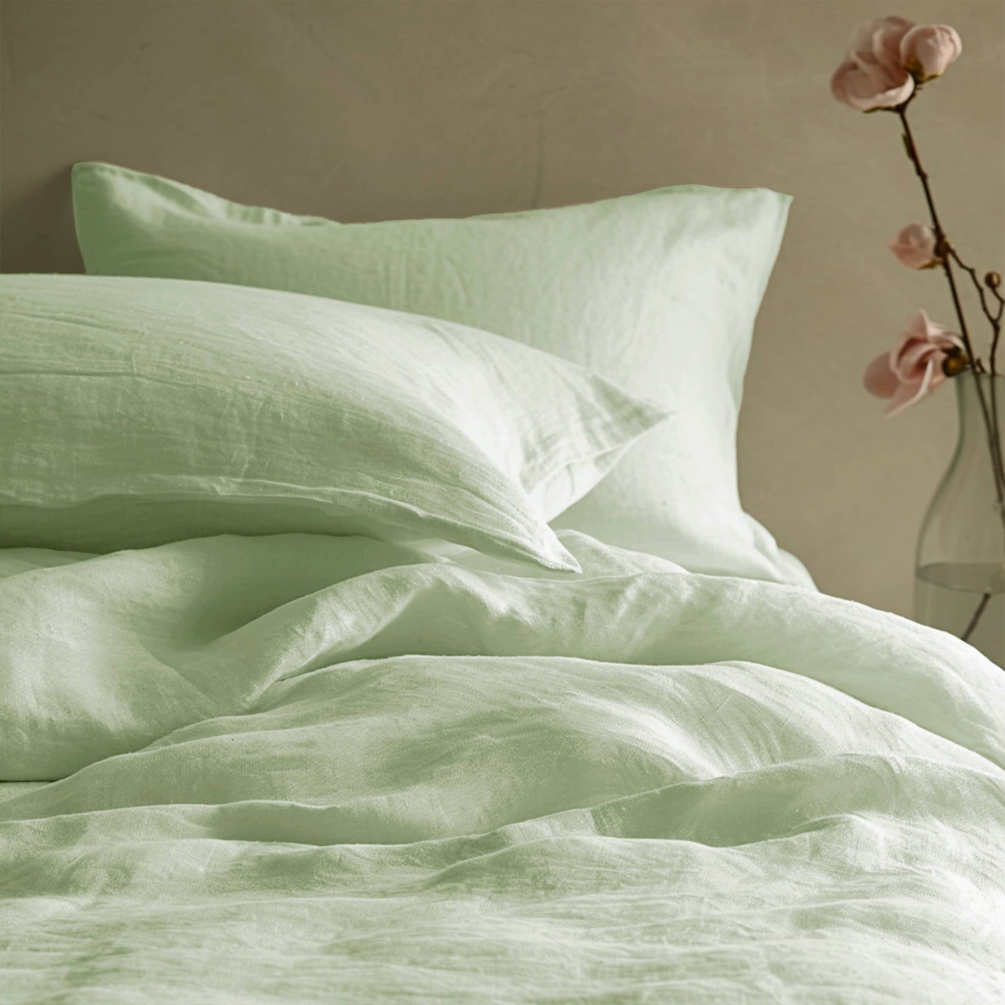 Sage Green Linen Pillowcase Set - Linen Time