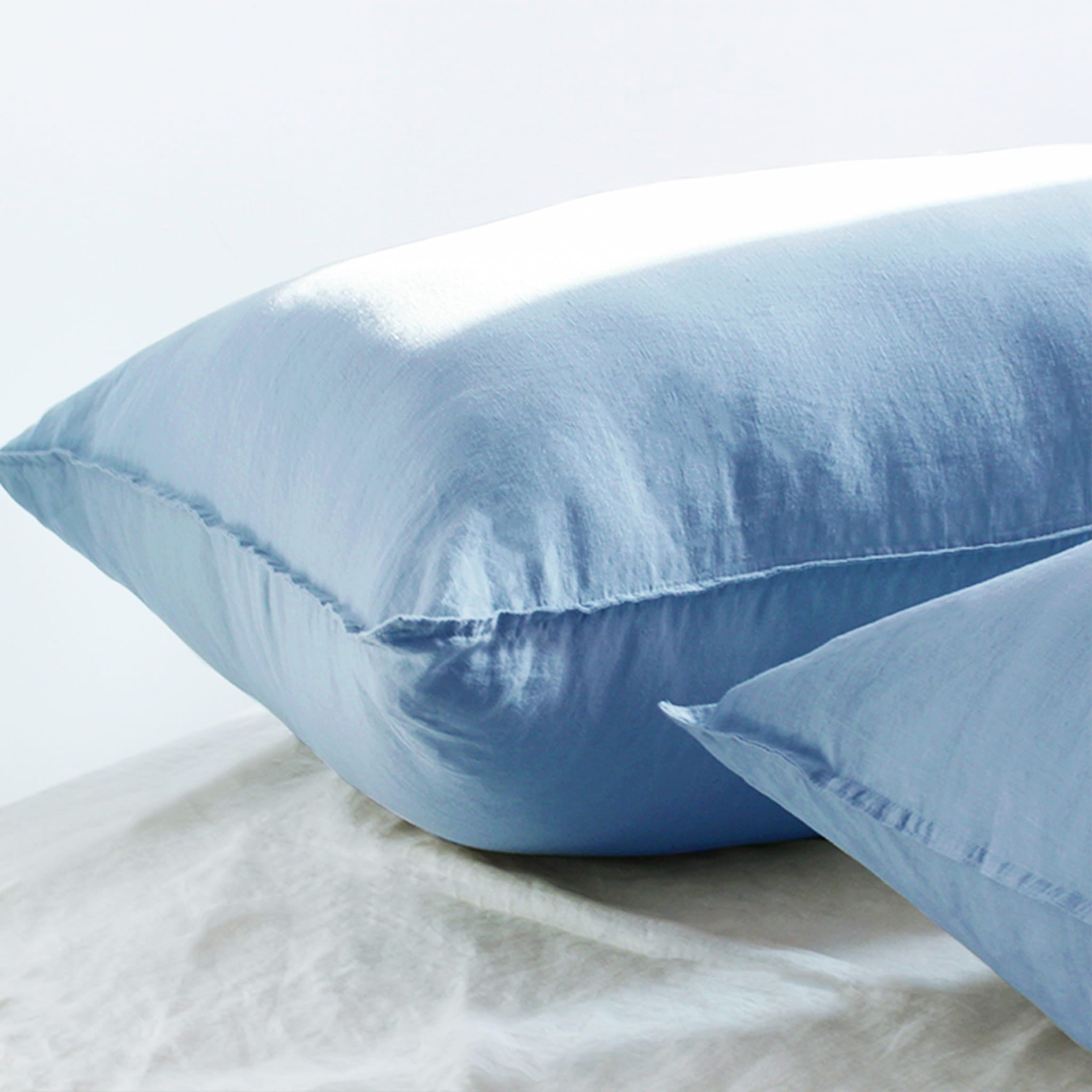 Sky Blue Linen Pillowcase Set (Set Of 2) - Linen Time