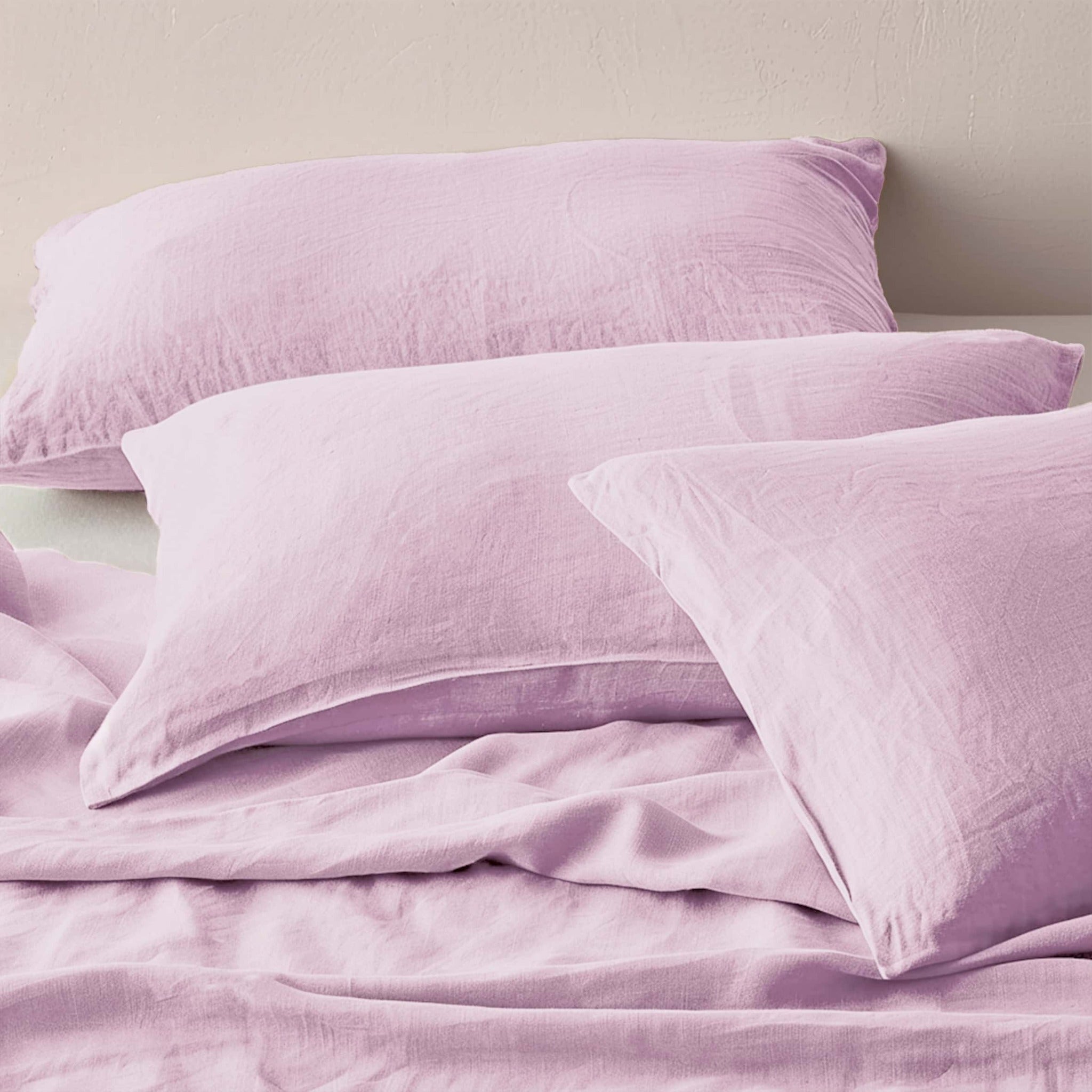 Soft Pink Linen Pillowcase Set - Linen Time