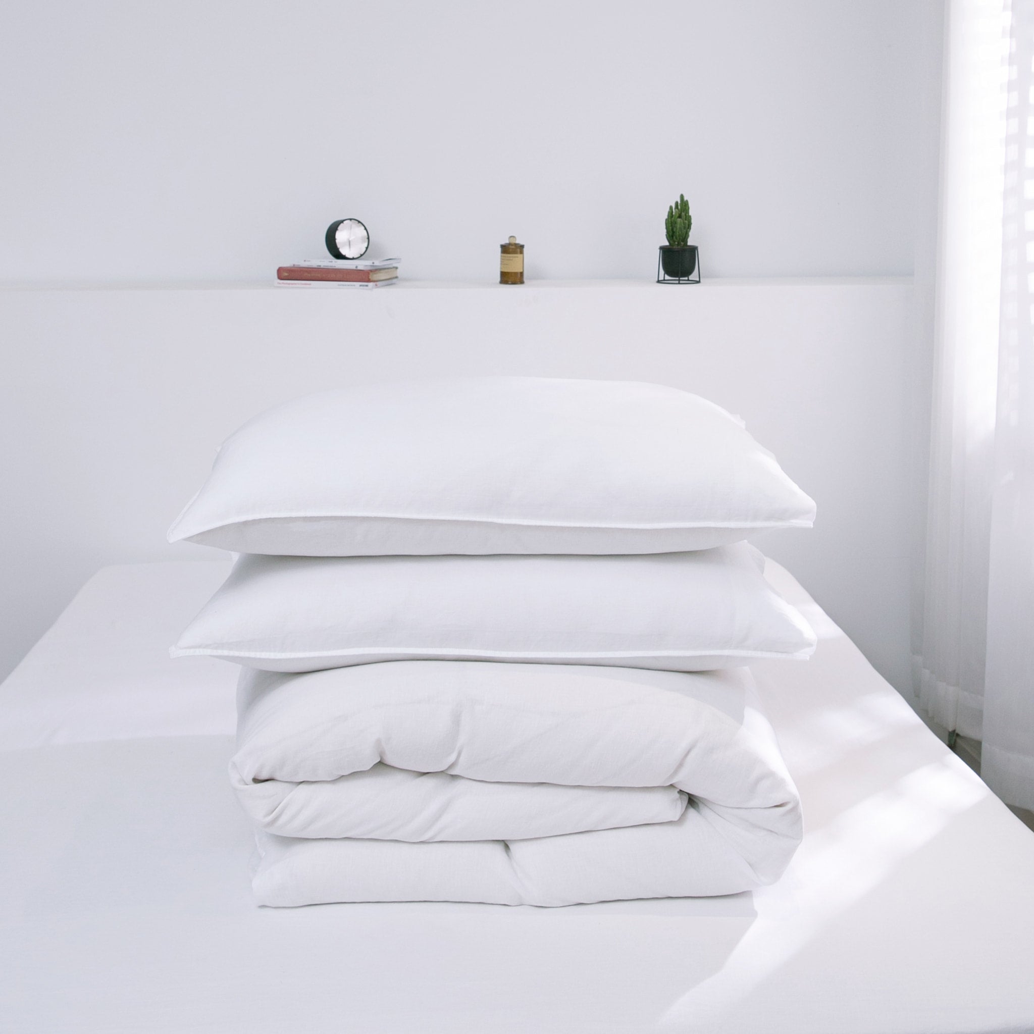 White Linen Duvet Cover Set - Linen Time